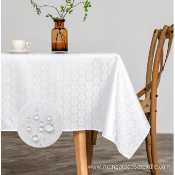 Waterproof Jacquard Tablecloth 100% polyester